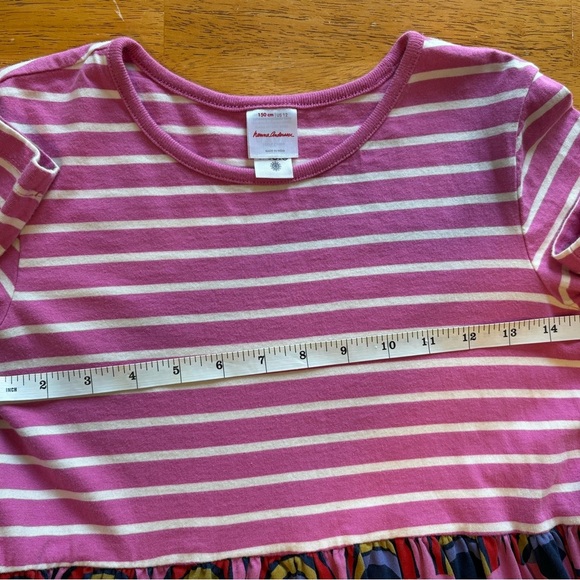 Hannah Anderson Long Sleeve Dress Rainbow Pink Stripe Size 12 - 150 cm - Picture 2 of 12
